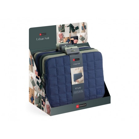 Funda para portatil 15 16 miquelrius urban soft expositor de 6 unidades colores surtidos