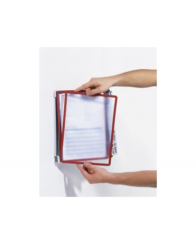Portacatalogo de pared durable vario wall con 10 fundas din a4 colores surtidos