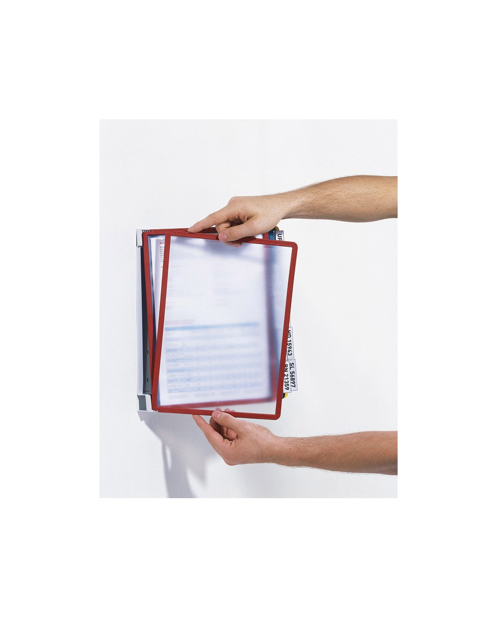 Portacatalogo de pared durable vario wall con 10 fundas din a4 colores surtidos