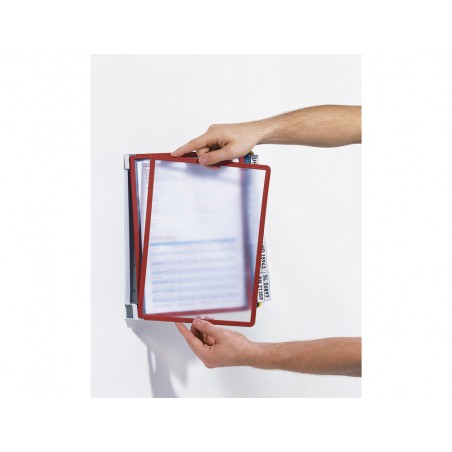 Portacatalogo de pared durable vario wall con 10 fundas din a4 colores surtidos