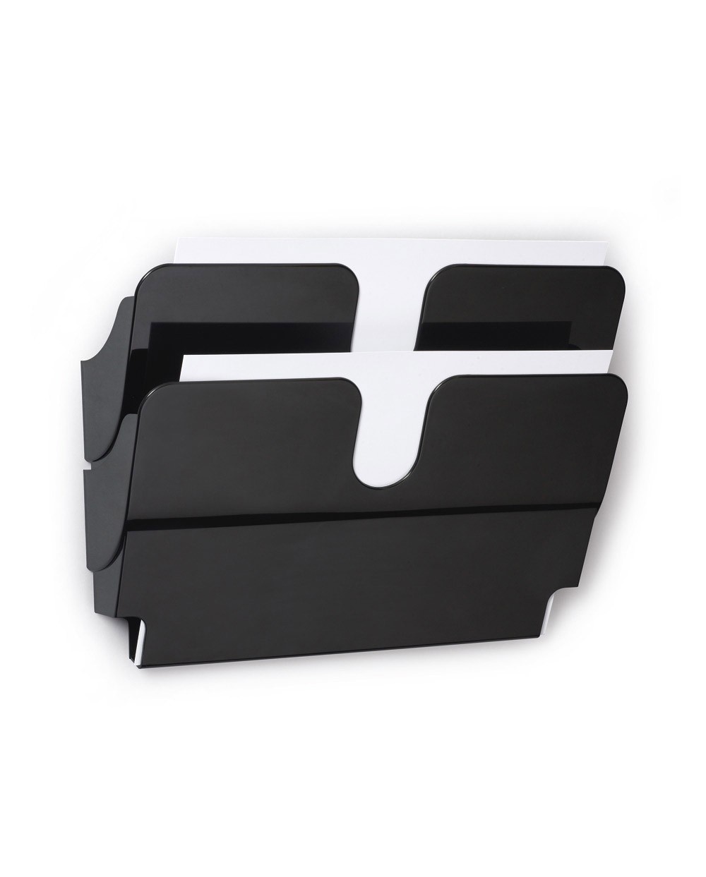 Expositor de mural durable flexiplus a4 horizontal doble magnetico negro