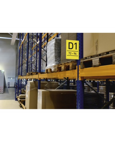 Senal de pasillo magnetica durable din a4 vertical pack de 10 unidades