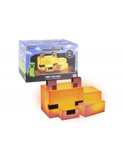 Lampara minecraft forma fox 16 cm