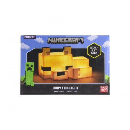 Lampara minecraft forma fox 16 cm