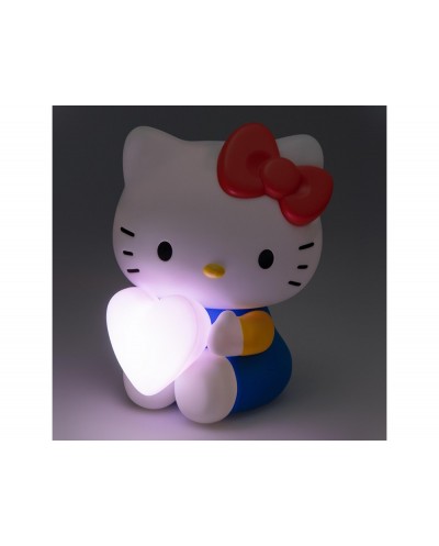 Lampara sobremesa hello kitty con corazon 16 cm