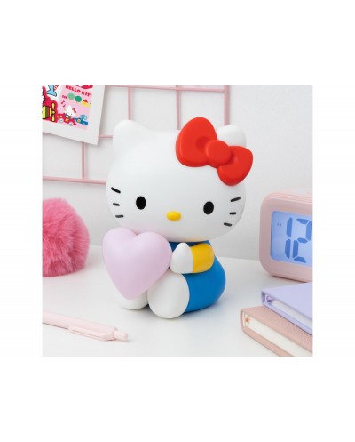 Lampara sobremesa hello kitty con corazon 16 cm