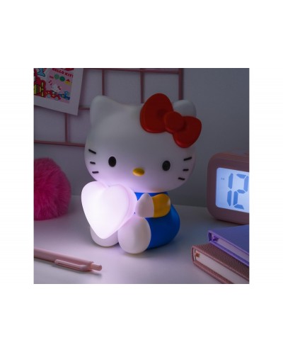 Lampara sobremesa hello kitty con corazon 16 cm