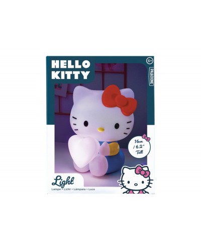 Lampara sobremesa hello kitty con corazon 16 cm