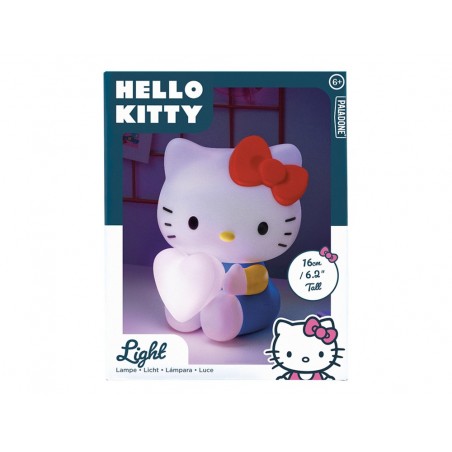 Lampara sobremesa hello kitty con corazon 16 cm