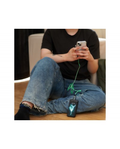 Bateria externa iluminada 10000 mah harry potter patronus
