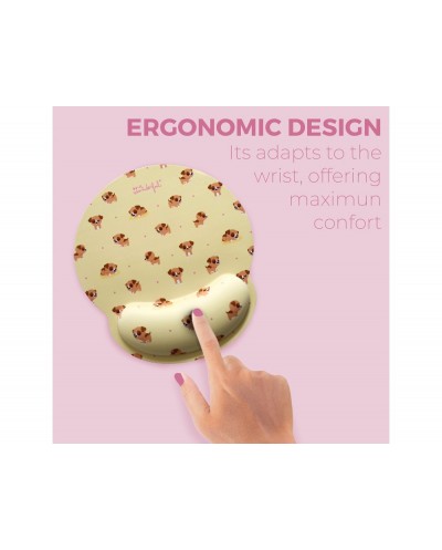 Alfombrilla de raton mr wonderful de gel ergonomica dog