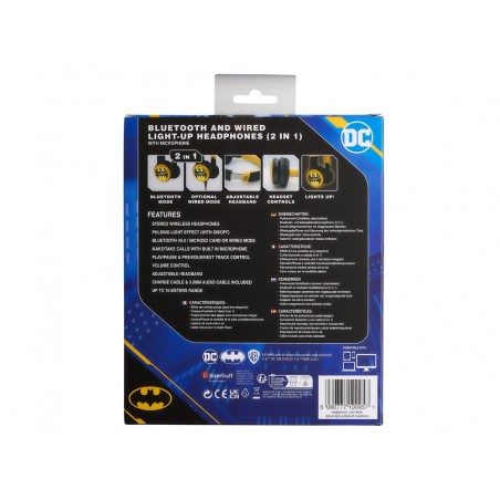 Auricular batman bluetooth con led y microfono batlogo