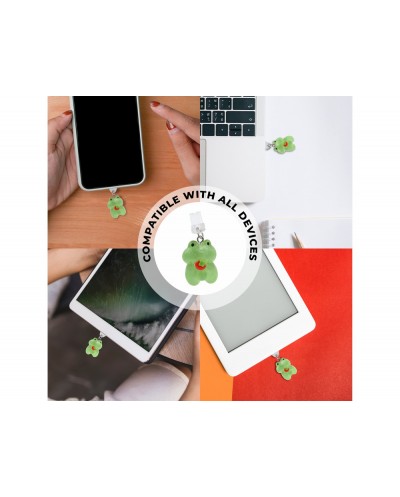 Colgante charm para movil funny lightning strawberry frog