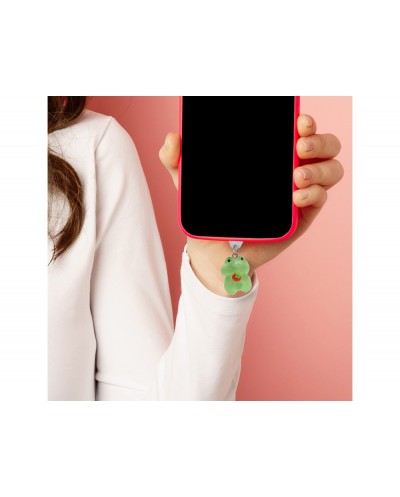 Colgante charm para movil funny lightning strawberry frog