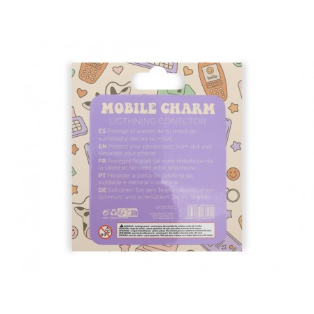 Colgante charm para movil funny lightning strawberry frog