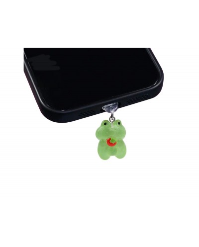 Colgante charm para movil funny type c strawberry frog