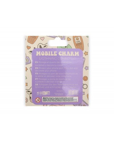 Colgante charm para movil funny lightning white rabbit