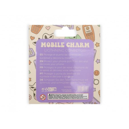 Colgante charm para movil funny lightning white rabbit