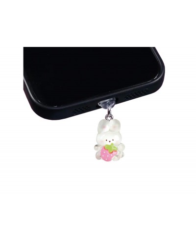 Colgante charm para movil funny type c white rabbit