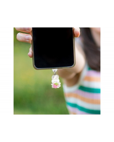 Colgante charm para movil funny type c white rabbit