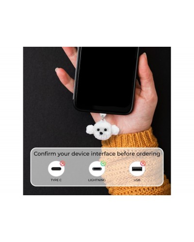 Colgante charm para movil funny lightning dog