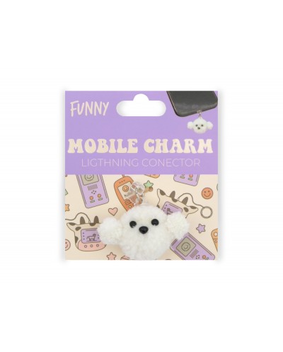 Colgante charm para movil funny lightning dog