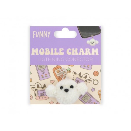 Colgante charm para movil funny lightning dog
