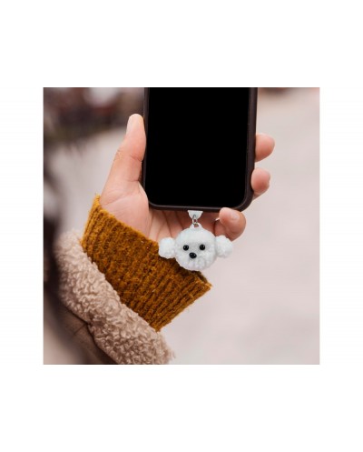 Colgante charm para movil funny type c dog