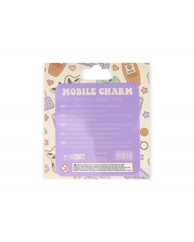 Colgante charm para movil funny type c dog