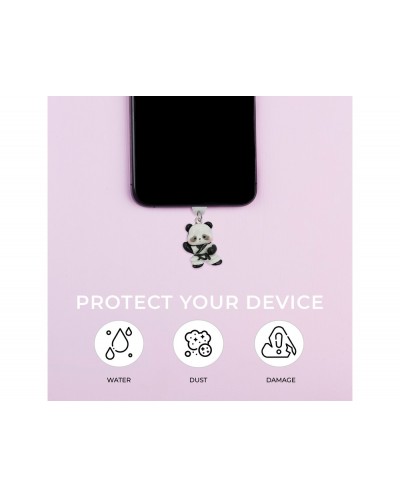 Colgante charm para movil funny type c panda