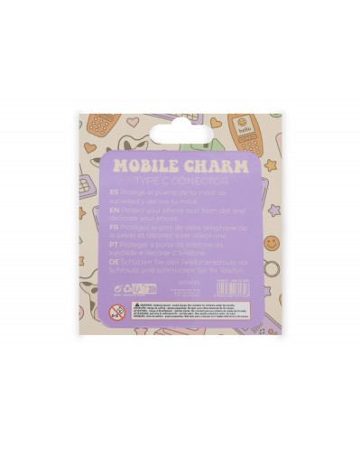 Colgante charm para movil funny type c panda