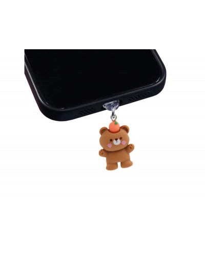 Colgante charm para movil funny lightning carrot bear