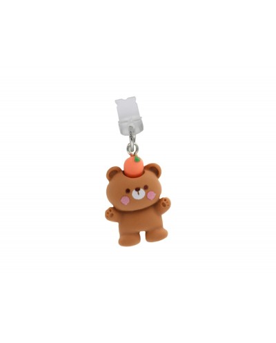 Colgante charm para movil funny lightning carrot bear