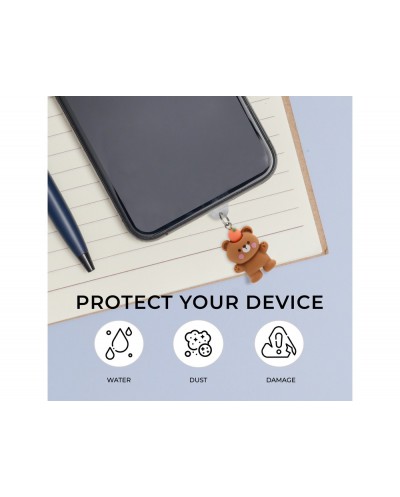 Colgante charm para movil funny type c carrot bear