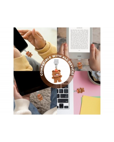 Colgante charm para movil funny type c carrot bear