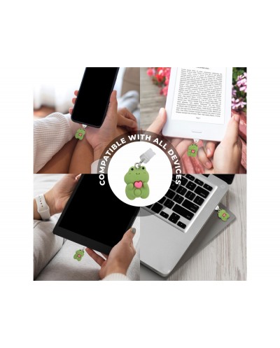 Colgante charm para movil funny lightning frog
