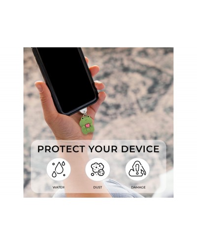 Colgante charm para movil funny type c frog