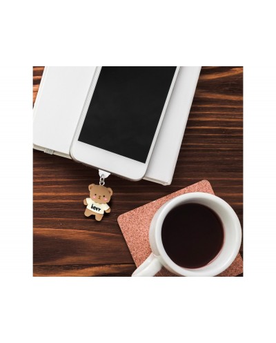 Colgante charm para movil funny lightning bear