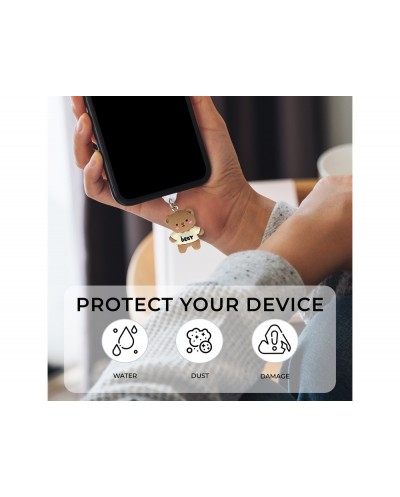 Colgante charm para movil funny type c bear