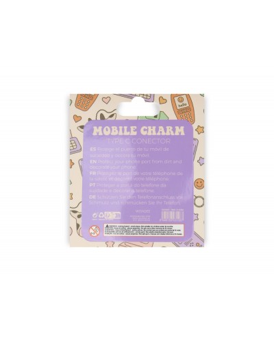 Colgante charm para movil funny type c bear