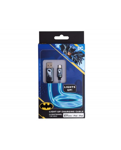 Cable usb a lighting iluminado logo batman 12 m