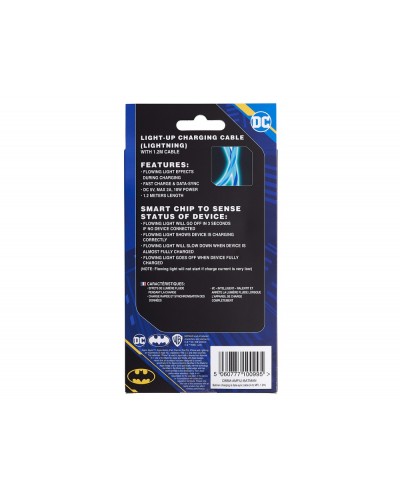 Cable usb a lighting iluminado logo batman 12 m