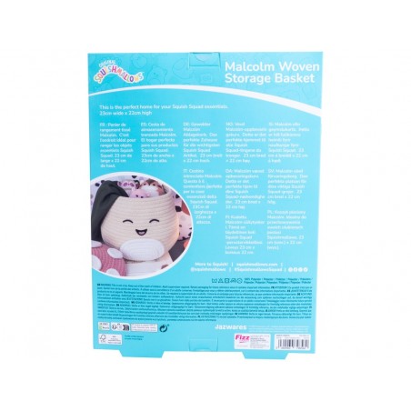 Cesta de almacenamiento tejida squishmallows malcolm