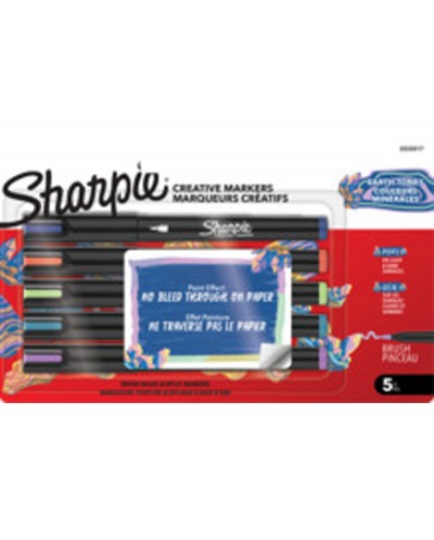 Rotulador sharpie acrilico creative markers bull blister de 5 unidades colores surtidos