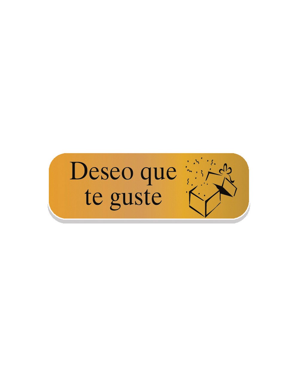 Rollo 250 etiquetas holografica oro deseo que te guste regalito