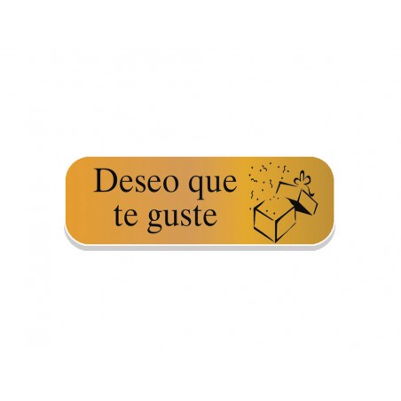 Rollo 250 etiquetas holografica oro deseo que te guste regalito