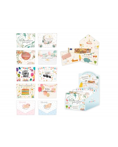 Billetero cierre surtido plata