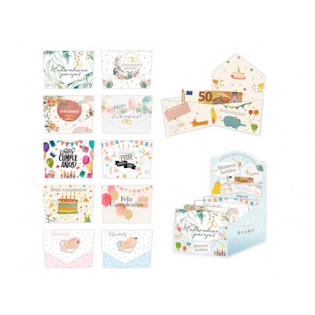 Billetero cierre surtido plata