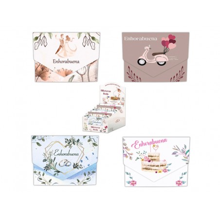 Billetero cierre boda plata