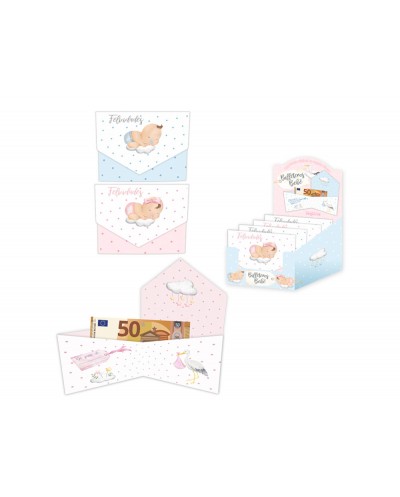 Billetero cierre bebe plata